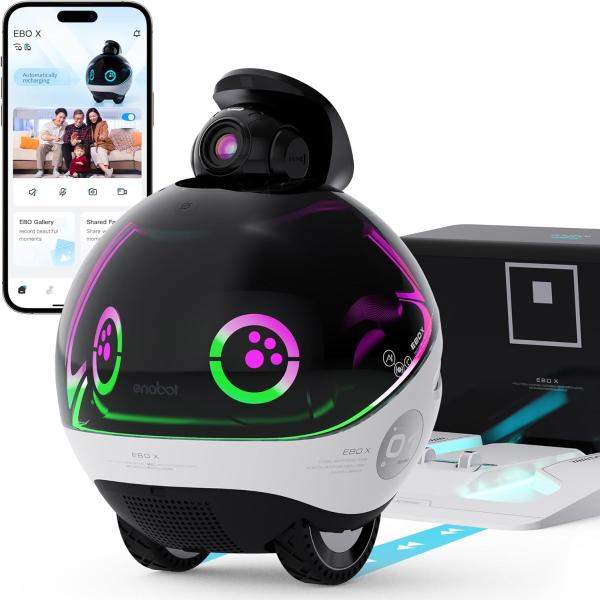 Enabot EBO X ホームロボット スピーカー内蔵 Alexa音声制御 スマートマッピング機能...