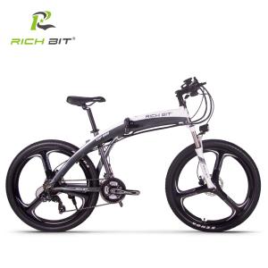電動自転車 26インチ クロスバイク ロードバイク マウンテンバイク RICH BIT TOP880  折りたたみ 可能（グレー）