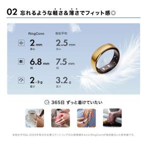 スマートリング RingConn Gen2 月...の詳細画像5