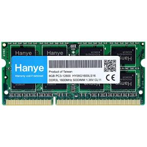 ノートPC用メモリ 8GB SODIMM DDR3L-1600 Hanye