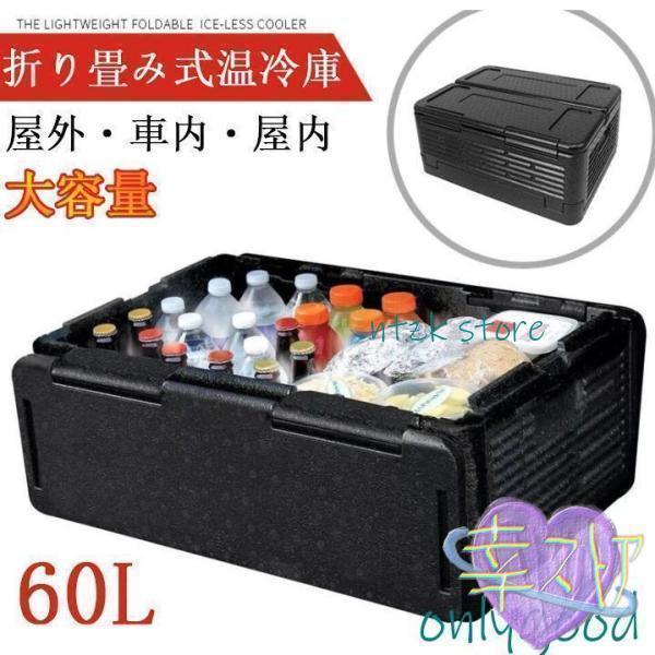 車載 温冷庫 冷蔵庫 大容量 60L 車載用ポータブル 保温保冷ボックス クーラーボックス レジャー