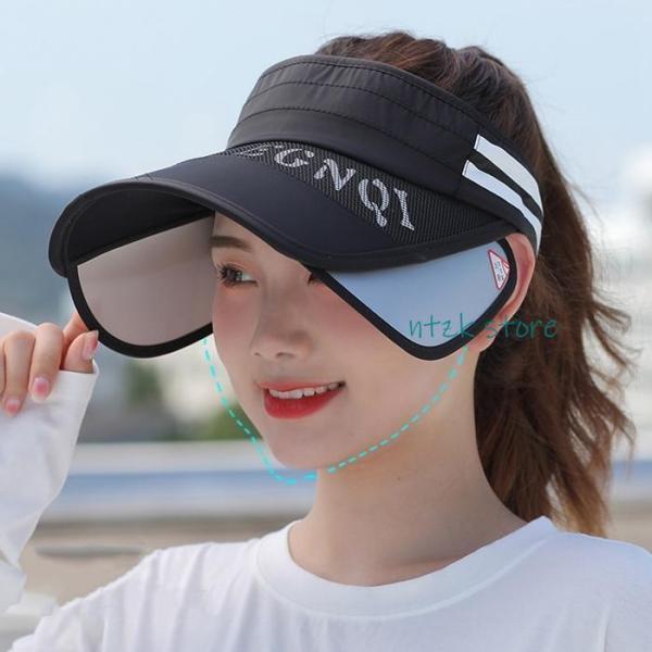 サンバイザー レディース つば広 紫外線 UVカット帽子 日よけ 日焼け防止 おしゃれ 女性 洗える...