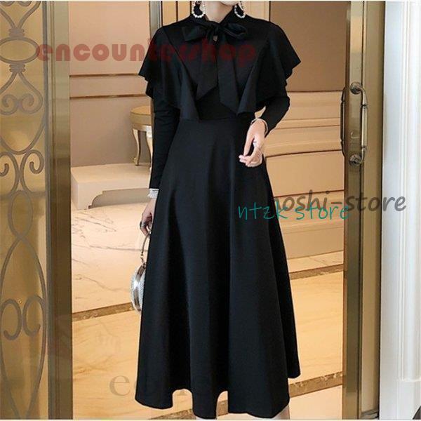 ワンピース レディース フレア きれいめ フォーマルワンピース 結婚式 ロングワンピース ドレス 長...