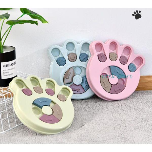 知育玩具 知育トイ おもちゃ 犬のパズル 猫 兼用 ペット用 早食い防止 スナックコンテナ フードボ...