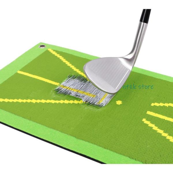 ゴルフマット ゴルフ スイング練習器具 素振り スイング後 軌跡確認 ゴルフ練習用マット 持ち運びし...