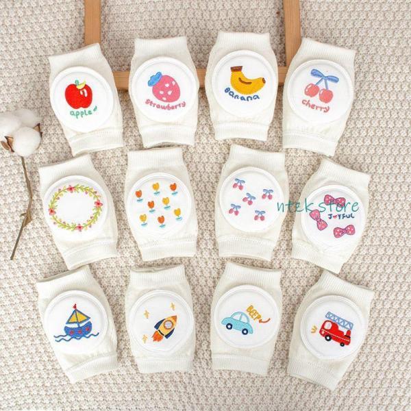 膝パッド ニーパッド サポーター 膝当て サポーター ひざサポーター 子供 ベビー 刺繍 擦り傷防止...
