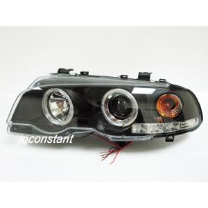 BMW E46 クーペ 後期用 LEDイカリングヘッドライト クロームインナー
