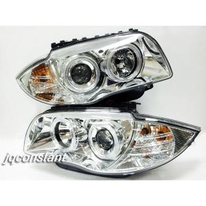 BMW E87 E81 前期用 LEDイカリング付プロジェクターヘッドライト 