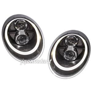 EGシビック LEDイカリング一体型プロジェクターヘッドライト ブラック