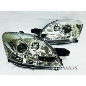 トヨタ VITZ ヴィッツ KSP90 前期用 LEDリング付ヘッドライト クローム