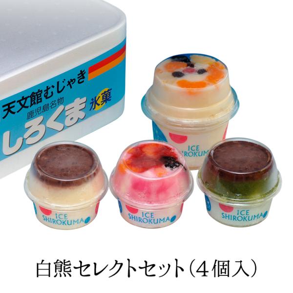 九州 ギフト 2025　天文館むじゃき 白熊セレクトセット 4個入 白くま しろくま アイス 鹿児島...