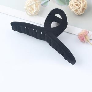 ヘアクリップ ベロア 黒 バンスクリップ 大き...の詳細画像2