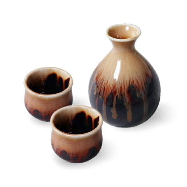美濃焼 食器 ギフト BOX入 黄彩釉 酒器揃 300cc 8.5×12cm 50cc 4.5×4c...
