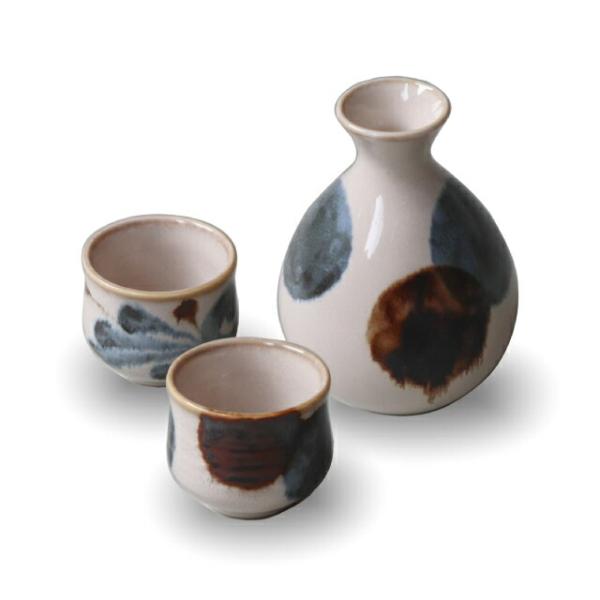 美濃焼 食器 ギフト BOX入 筆青 酒器揃 300cc 8.5×12cm 50cc 4.5×4cm...