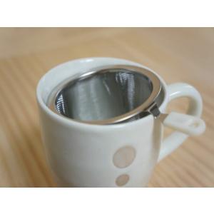 取っ手付き ステンレス 茶漉し 茶こし ポット...の詳細画像1