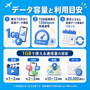 【SKテレコム公式】韓国 eSIM 3日間 1...の詳細画像3