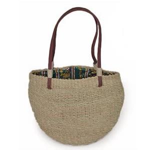 [クーポンで20%OFF]アンジュシュエット/Anjou Chouette レザーハンドルコットンライニングヘンプバスケット かごバッグ HEMP BASKET S31035-KP｜jscompany-store