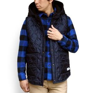 アーメン/ARMEN ナイロン×フリースリバーシブルフード付きベスト