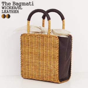 [クーポンで20%OFF]バグマティ/The Bagmati ウィッカー編み牛革かごバッグ スクエア...