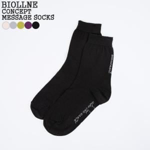 [クーポンで20%OFF]BIOLLNE/ビオルネ コンセプトメッセージソックス 靴下 337201...