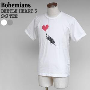 20%OFF ボヘミアンズ/BOHEMIANS ビートルハート3半袖Tシャツ カブトムシ プリントTシャツ BT-4H メンズ レディース[1点のみメール便可能]｜jscompany-store