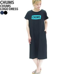 [クーポンで20%OFF]チャムス/CHUMS チャムスロゴドレス 半袖ワンピース Tシャツワンピー...