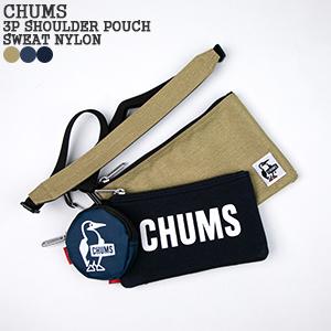 [クーポンで20%OFF]チャムス/CHUMS 3Pショルダーポーチスウェットナイロン ショルダーバ...