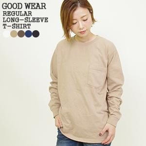 グッドウェア/GOOD WEAR レギュラー長袖Ｔシャツ クルーネック長袖ポケットTシャツ GDW-001-191012 メンズ レディース｜jscompany-store