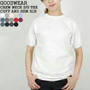 グッドウェア/GOODWEAR クルーネック半袖リブTシャツ 半袖Tシャツ NGT9801 レディース メンズ[1点のみメール便可能]｜jscompany-store