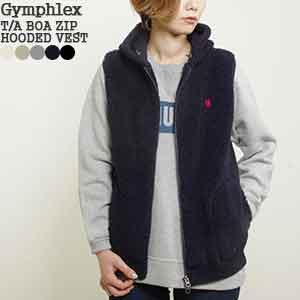 ジムフレックス/Gymphlex ボアジップアップフード付きベスト J-0855PL レディース｜jscompany-store