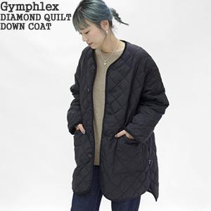 30%OFF ジムフレックス/Gymphlex ダイヤモンドハンドキルティングダウンコート ノーカラーキルトコート GY-A0056NYM レディース｜jscompany-store