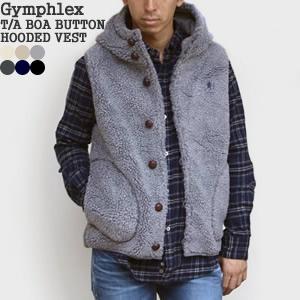 ジムフレックス/Gymphlex くるみボタンフード付きボアベスト J-1069PL メンズ｜jscompany-store