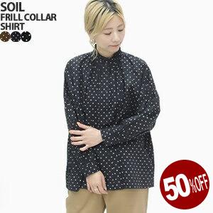 SOIL ☆ドット柄 シャツワンピース　2 SOIL（ソイル） [クーポンで20%OFF]ソイル/SOIL バンドカラードレス