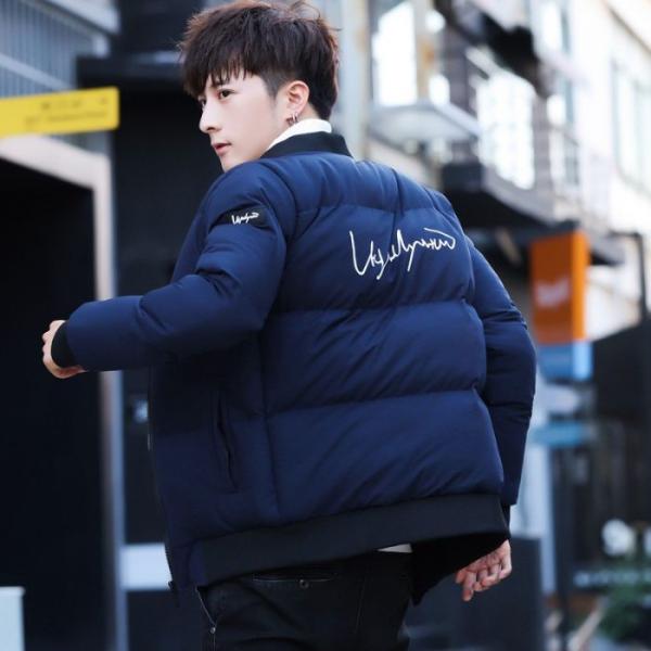 メンズ中綿ジャケット シワなりにくい 穏やかな3色展開 立襟ネック保温 カジュアル 防風 軽量 アウ...