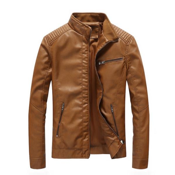 レザージャケット メンズ アウター 春秋冬 長袖 革ジャン PUジャケット ライダースジャケット テ...