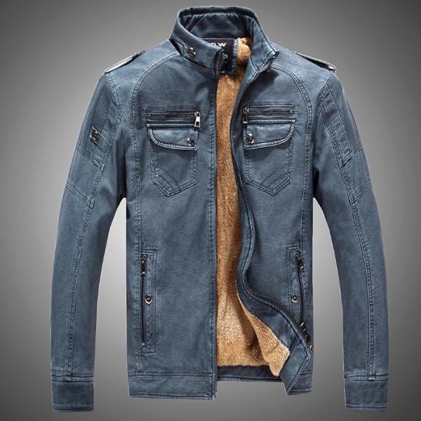 レザージャケット メンズ アウター 裏起毛冬 長袖 革ジャン PUジャケット ライダースジャケット ...