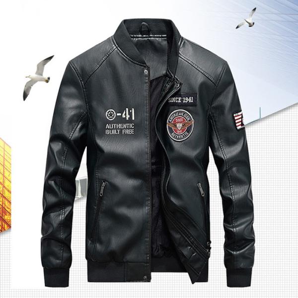 レザージャケット メンズ アウター 冬 長袖 革ジャン PUジャケット ライダースジャケット テーラ...