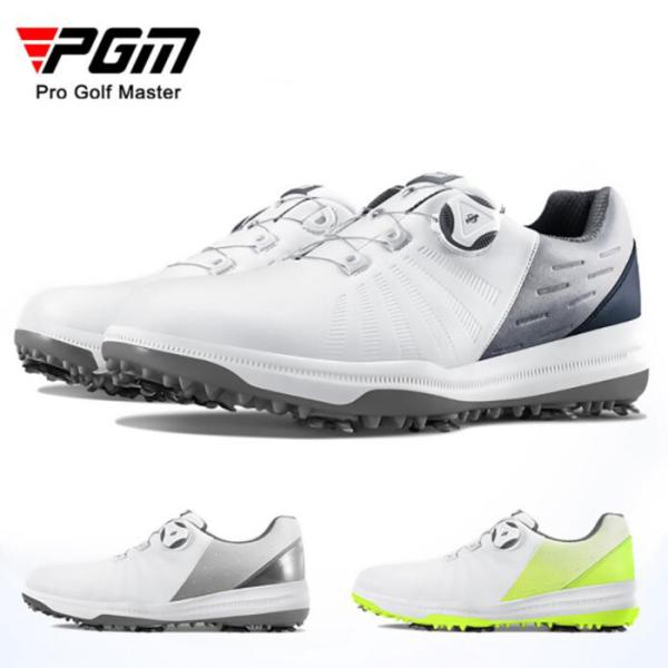 ゴルフシューズ ダイヤル式 防水　滑り止め ソフト スパイク メンズ ゴルフ ス パイク　シューズ