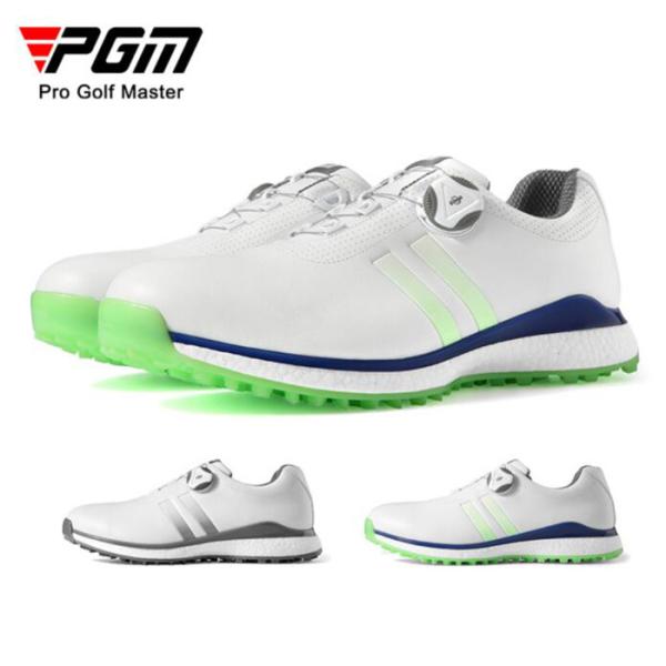 ゴルフメンズシューズ ダイヤル式 防水　滑り止め ソフト スパイク メンズ ゴ ルフ ス パイク　シ...