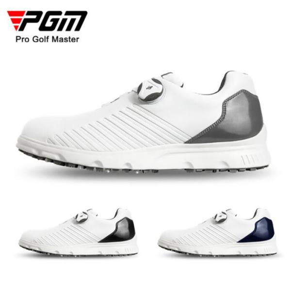 ゴルフメンズシューズ ダイヤル式 防水　滑り止め ソフト スパイク メンズ ゴ ルフ ス パイク　シ...