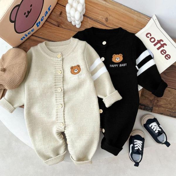 韓国風子供服 ベビー服 キッズ 男女兼用 カバーオールニット