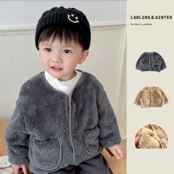 子供服 男の子 韓国風  キッズ 男女兼用  冬用 暖かい コート ジャケット モコモコ ふわふわ