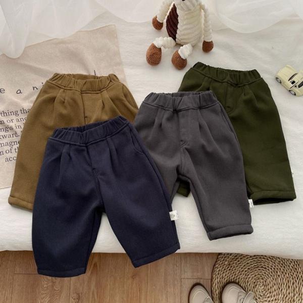子供服 韓国風 ベビー服 キッズ 男女兼用 ズボン パンツ 4色展開 可愛い 無地