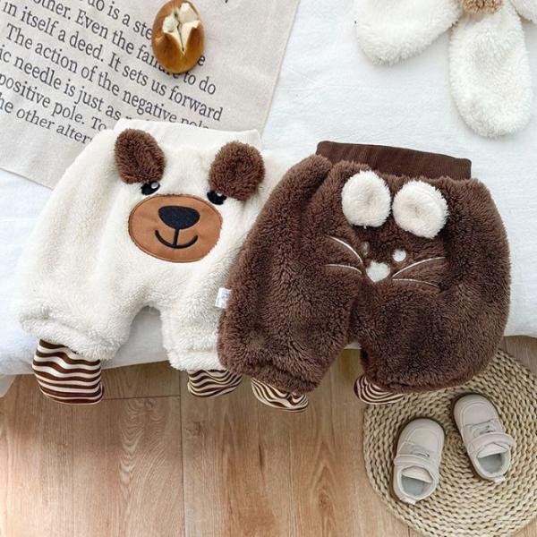 子供服 韓国風 ベビー服 キッズ 男女兼用 ズボン パンツ 2色展開 可愛い キャラクター