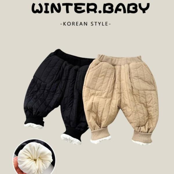 子供服 韓国風 ベビー服 キッズ 男女兼用 ズボン パンツ 2色展開 可愛い 無地