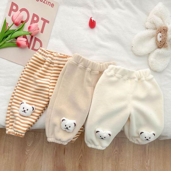 子供服 韓国風 ベビー服 キッズ 男女兼用 ズボン パンツ 3色展開 可愛い キャラクター