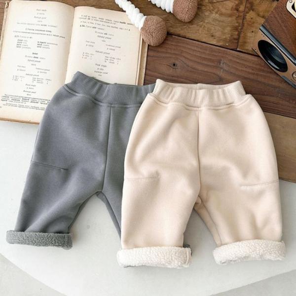 子供服 韓国風 ベビー服 キッズ 男女兼用 ズボン パンツ 2色展開 可愛い 無地