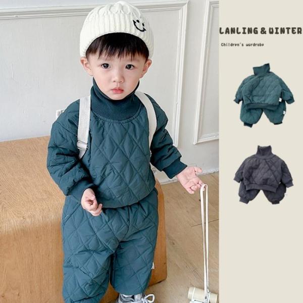 韓国風子供服 ベビー服 キッズ 男女兼用 暖かいパーカー セットアップ