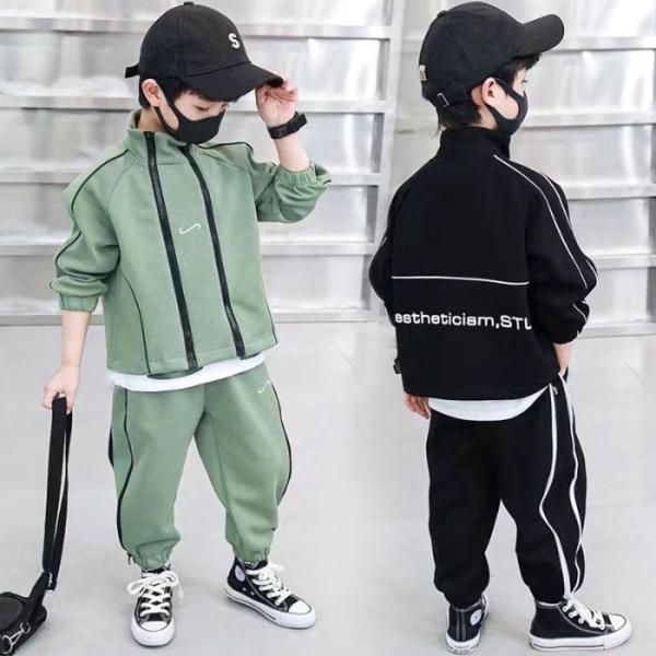 子供服 男の子セットアップ 上下2点セット  スポーツ 春秋服 トップス 長袖 長ズボン 子ども服 ...