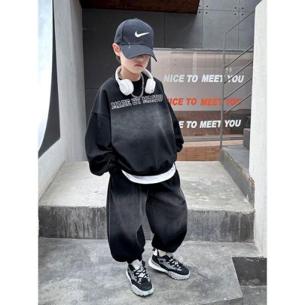 子供服 男の子セットアップ 上下2点セット  スポーツ 春秋服 トップス 長袖 長ズボン 子ども服 ...